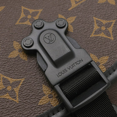 ルイヴィトン LOUIS VUITTON クエスト メッセンジャー M46973 モノグラムマカサー モノグラムマカサー ショルダーバッグ マットブラック金具 茶 黒