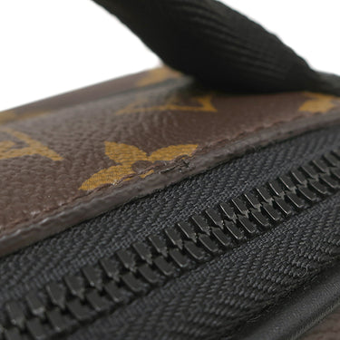 ルイヴィトン LOUIS VUITTON クエスト メッセンジャー M46973 モノグラムマカサー モノグラムマカサー ショルダーバッグ マットブラック金具 茶 黒