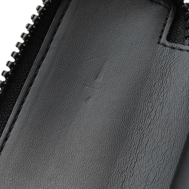 モンブラン Montblanc ジップ式ペンポーチ 1本用 ブラック レザー ペンケース ガンメタル金具 黒