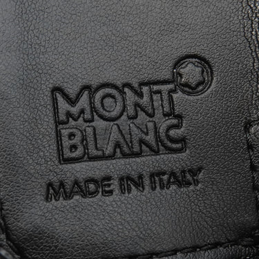 モンブラン Montblanc ジップ式ペンポーチ 1本用 ブラック レザー ペンケース ガンメタル金具 黒