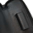 モンブラン Montblanc ジップ式ペンポーチ 1本用 ブラック レザー ペンケース ガンメタル金具 黒