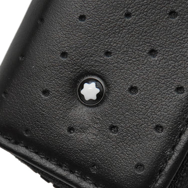 モンブラン Montblanc アーバン レーシング スピリット ジップ アラウンド 1本用 ブラック レザー ペンケース ブラック金具 黒 パンチング