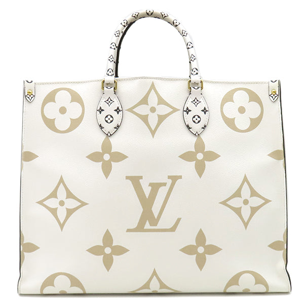 ルイヴィトン LOUIS VUITTON オンザゴーGM M44571 ホワイト×カーキ