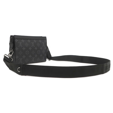ルイヴィトン LOUIS VUITTON ガストン ウェアラブル ウォレット M81124 モノグラムエクリプス レザー モノグラムエクリプス モノグラムエクリプスリバースキャンバス ショルダーバッグ シルバー金具 黒 グレー