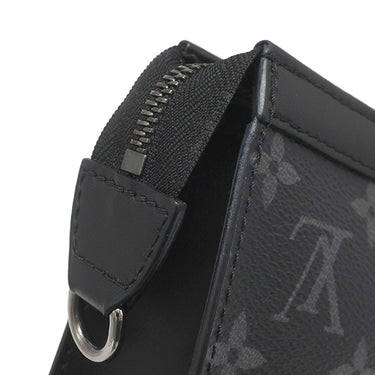 ルイヴィトン LOUIS VUITTON ガストン ウェアラブル ウォレット M81124 モノグラムエクリプス レザー モノグラムエクリプス モノグラムエクリプスリバースキャンバス ショルダーバッグ シルバー金具 黒 グレー