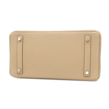エルメス HERMES バーキン30 プシエール トゴ ハンドバッグ シルバー金具 ベージュ