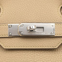 エルメス HERMES バーキン30 プシエール トゴ ハンドバッグ シルバー金具 ベージュ