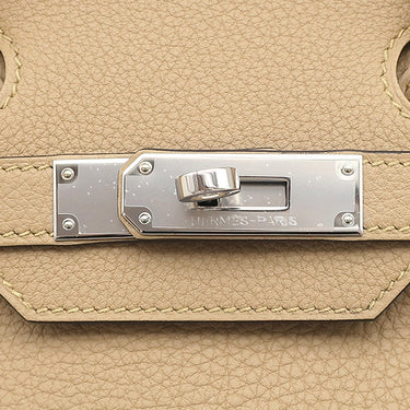 エルメス HERMES バーキン30 プシエール トゴ ハンドバッグ シルバー金具 ベージュ