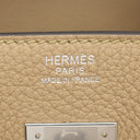 エルメス HERMES バーキン30 プシエール トゴ ハンドバッグ シルバー金具 ベージュ