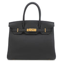 エルメス HERMES バーキン30 ブラック トゴ ハンドバッグ ゴールド金具 新品 新古品 黒
