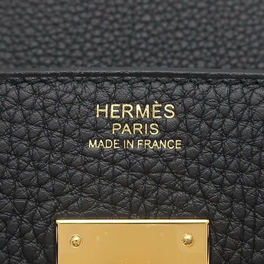エルメス HERMES バーキン30 ブラック トゴ ハンドバッグ ゴールド金具 新品 新古品 黒