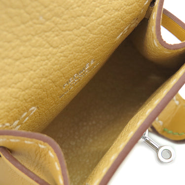 エルメス HERMES ビジュードサック ケリードール ナチュラル×ヴェールコミック×ヴェールフィズ シェーブル タデラクト バッグチャーム シルバー金具 緑