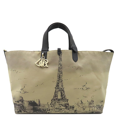 クリスチャン・ディオール Christian Dior トゥジュール ラージ トート M2820OZBP ベージュ キャンバス レザー トートバッグ ゴールド金具 リバーシブル