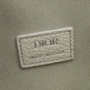 クリスチャン・ディオール Christian Dior グラビティ ポーチ ベージュ レザー ポーチ シルバー金具 コスメポーチ グレー
