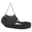 グッチ GUCCI GGマトラッセ 735049 ブラック ナイロン レザー ショルダーバッグ シルバー金具 黒 GG ダブルG