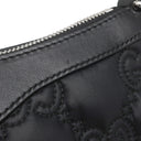 グッチ GUCCI GGマトラッセ 735049 ブラック ナイロン レザー ショルダーバッグ シルバー金具 黒 GG ダブルG
