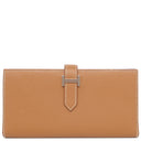 エルメス HERMES ベアンスフレ ゴールド ヴォーエプソン 長財布 シルバー金具 二つ折り財布