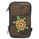 ルイヴィトン LOUIS VUITTON ダブルフォンポーチ N40377 ダミエジャイアント レザー ダミエエベヌジャイアントキャンバス ショルダーバッグ マットブラック金具 LVスクエアード コレクション NIGO カメ