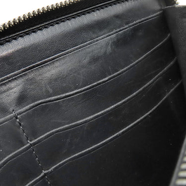 ベルルッティ BERLUTI タリ マキシウォレット ブラック レザー 長財布 シルバー金具 黒 スクリット カリグラフィ ラウンドファスナー