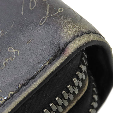 ベルルッティ BERLUTI タリ マキシウォレット ブラック レザー 長財布 シルバー金具 黒 スクリット カリグラフィ ラウンドファスナー