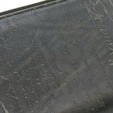 ベルルッティ BERLUTI タリ マキシウォレット ブラック レザー 長財布 シルバー金具 黒 スクリット カリグラフィ ラウンドファスナー