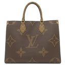 ルイヴィトン LOUIS VUITTON オンザゴー MM M45321 モノグラム モノグラムキャンバス モノグラムリバースキャンバス トートバッグ ゴールド金具 茶 ハンドバッグ