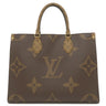 ルイヴィトン LOUIS VUITTON オンザゴー MM M45321 モノグラム モノグラムキャンバス モノグラムリバースキャンバス トートバッグ ゴールド金具 茶 ハンドバッグ