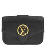 ルイヴィトン LOUIS VUITTON LVPONT9 LVポンヌフ M55948 ノワール スムースレザー ショルダーバッグ ゴールド金具 黒 ピンク LVサークル