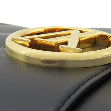 ルイヴィトン LOUIS VUITTON LVPONT9 LVポンヌフ M55948 ノワール スムースレザー ショルダーバッグ ゴールド金具 黒 ピンク LVサークル