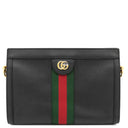 グッチ GUCCI オフィディア ショルダー 503877 ブラック レザー ショルダーバッグ ゴールド金具 黒 GGマーモント チェーンショルダー