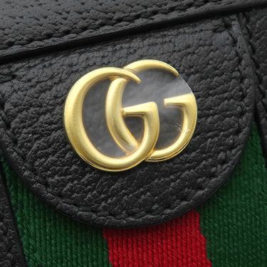 グッチ GUCCI オフィディア ショルダー 503877 ブラック レザー ショルダーバッグ ゴールド金具 黒 GGマーモント チェーンショルダー