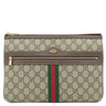 グッチ GUCCI オフィディア GG 517551 ベージュ×ブラウン GGスプリームキャンバス クラッチバッグ ゴールド金具 セカンドバッグ ウェブストライプ