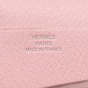 エルメス HERMES ベアンスフレ ローズサクラ シェーブル 長財布 シルバー金具 二つ折り財布