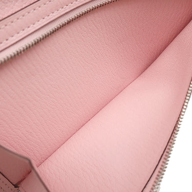 エルメス HERMES ベアンスフレ ローズサクラ シェーブル 長財布 シルバー金具 二つ折り財布