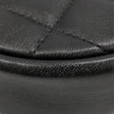 シャネル CHANEL マトラッセ ラウンド チェーン ショルダー ブラック ラムスキン ショルダーバッグ シルバー金具 黒 ココマーク