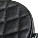 シャネル CHANEL マトラッセ ラウンド チェーン ショルダー ブラック ラムスキン ショルダーバッグ シルバー金具 黒 ココマーク