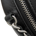 シャネル CHANEL マトラッセ ラウンド チェーン ショルダー ブラック ラムスキン ショルダーバッグ シルバー金具 黒 ココマーク