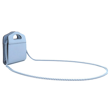 グッチ GUCCI ダブルG コンパクト ウォレット 701074 ブルー レザー チェーンウォレット 青 ミニ 二つ折り 財布
