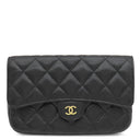 シャネル CHANEL フラップ フォンケース AP2096 ブラック レザー キャビアスキン ショルダーバッグ ゴールド金具 チェーンウォレット