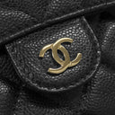 シャネル CHANEL フラップ フォンケース AP2096 ブラック レザー キャビアスキン ショルダーバッグ ゴールド金具 チェーンウォレット