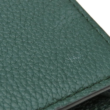 グッチ GUCCI ズゥミ ミニ チェーンウォレット 570660 グリーン レザー 二つ折り財布 ゴールド金具 コンパクト 緑