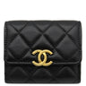 シャネル CHANEL マトラッセ ミニ チェーンクラッチ ブラック レザー キャビアスキン チェーンウォレット ゴールド金具 チェーンショルダー 黒