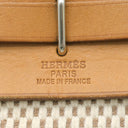 エルメス HERMES エールバッグ TPM ナチュラル×ブラック トワルGM ヴァッシュハンター ショルダーバッグ シルバー金具 茶 黒