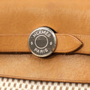 エルメス HERMES エールバッグ TPM ナチュラル×ブラック トワルGM ヴァッシュハンター ショルダーバッグ シルバー金具 茶 黒