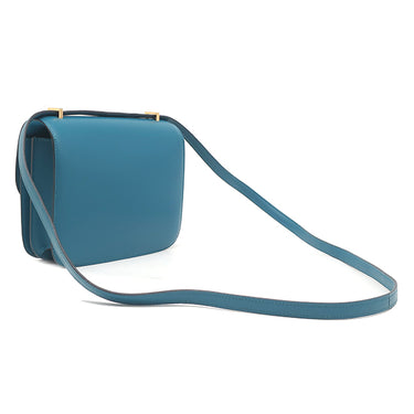 エルメス HERMES コンスタンス3 ミニ ブルーイズミール レザー タデラクト ショルダーバッグ ゴールド金具 青