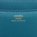 エルメス HERMES コンスタンス3 ミニ ブルーイズミール レザー タデラクト ショルダーバッグ ゴールド金具 青