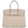 エルメス HERMES バーキン30 トゥルティエールグレー トゴ ハンドバッグ シルバー金具 グレージュ