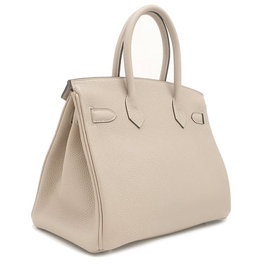 エルメス HERMES バーキン30 トゥルティエールグレー トゴ ハンドバッグ シルバー金具 グレージュ