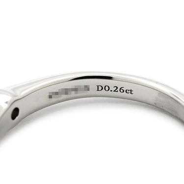 ティファニー Tiffany & Co ソリティア ダイヤリング プラチナシルバー Pt950 ダイヤモンド リング 指輪 T＆Co. 一粒 1P 立爪 0.26ct 7号
