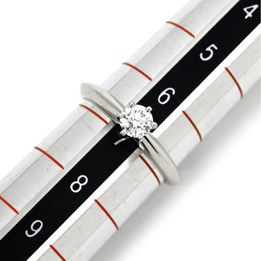 ティファニー Tiffany & Co ソリティア ダイヤリング プラチナシルバー Pt950 ダイヤモンド リング 指輪 T＆Co. 一粒 1P 立爪 0.26ct 7号